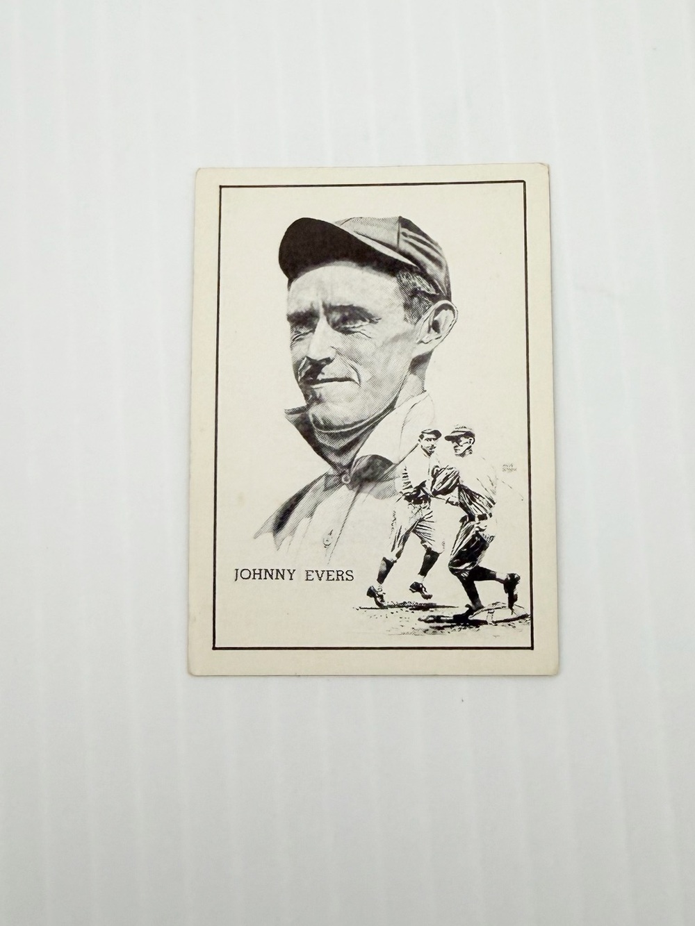 Vintage 1950 Callahan Hall of Fame Johnny Evers Baseball Trading Card